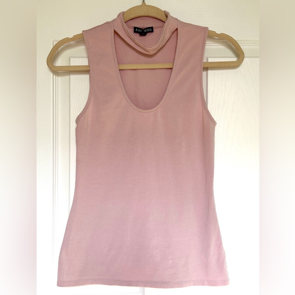 Light pink Express collared tank top